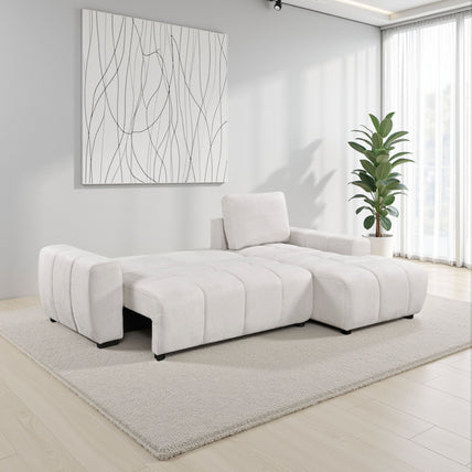 Lora Sofa Bed Beige Right Hand Facing Corner