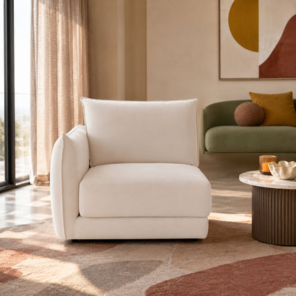 Luna Sofa Beige Arm Piece