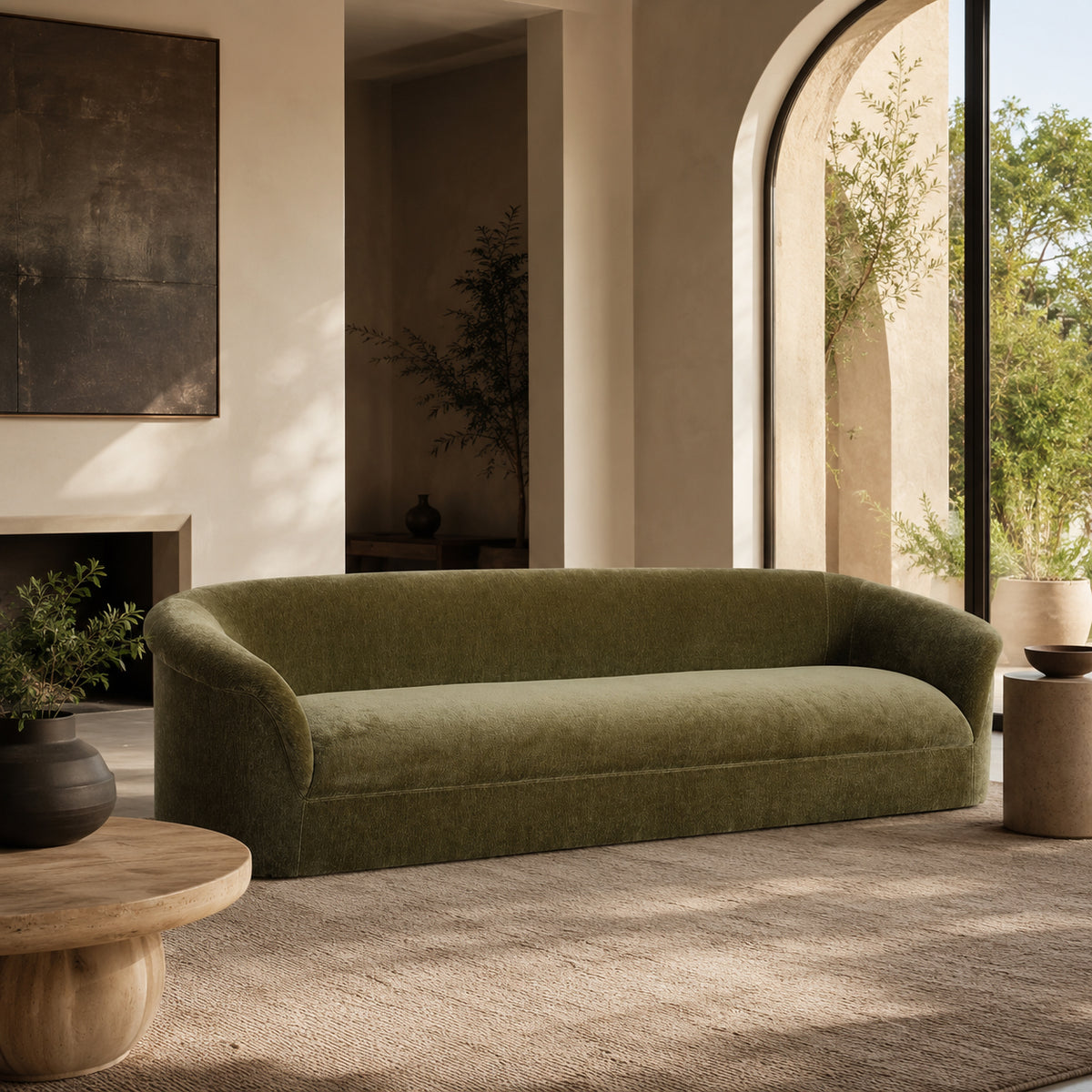 Monica Sofa Green 4 Seater