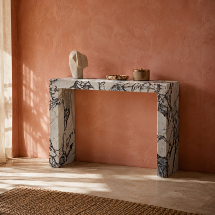 Edge Console Grey Calacatta Nero