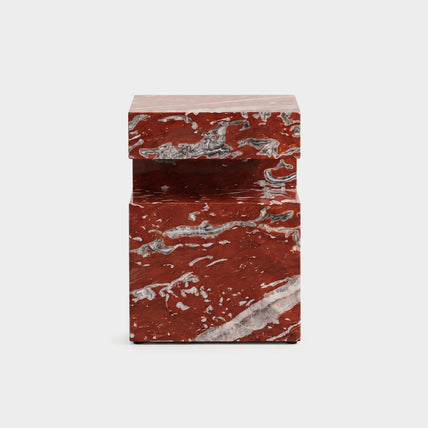 Notch Side Table-Rosso Francia