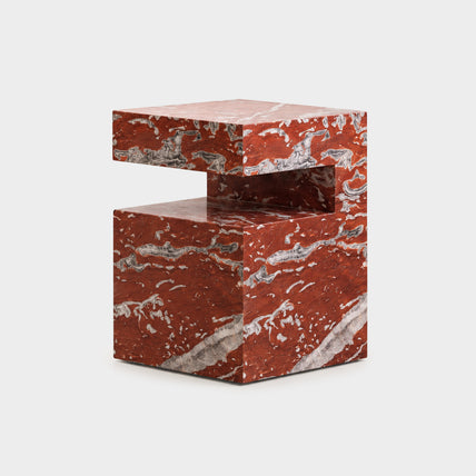 Notch Side Table-Rosso Francia