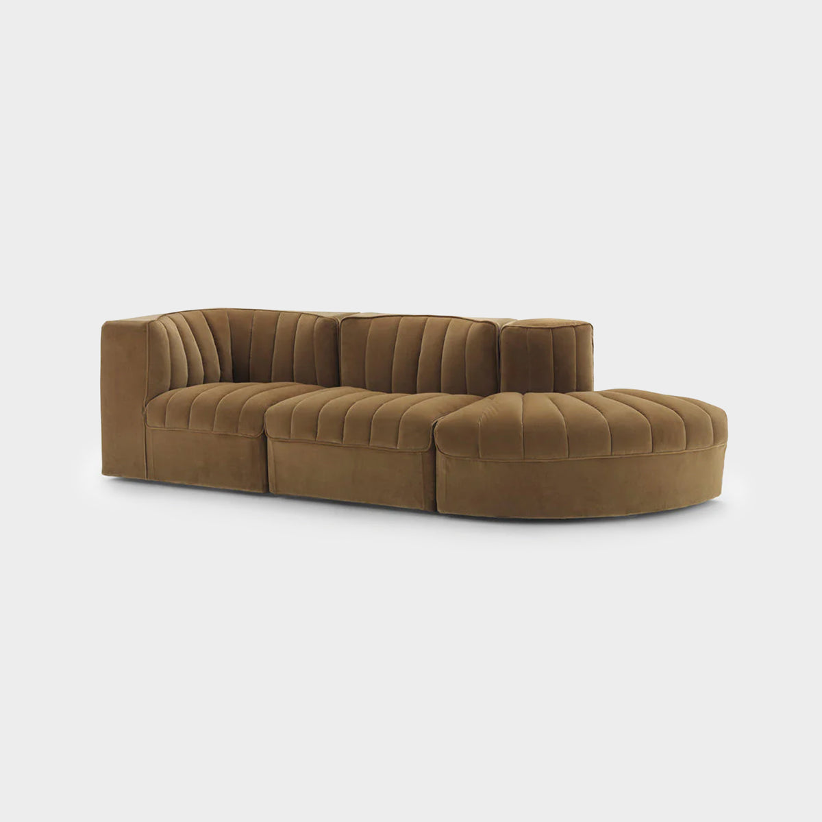 Oura Sofa Mocha Curve Sectional