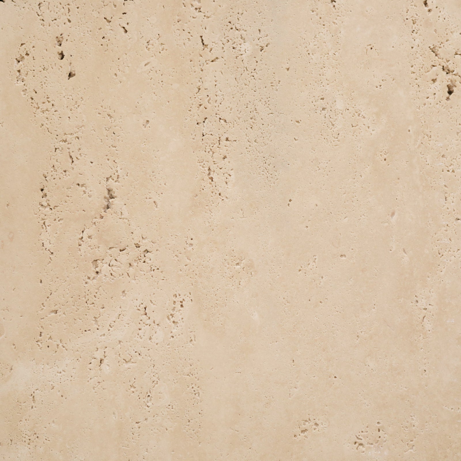 Peach Side Table Beige Unfilled Travertine