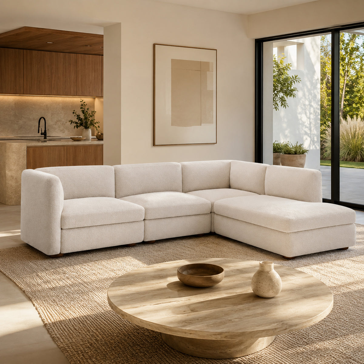 Rumi Sofa Light Beige Modular Sofa