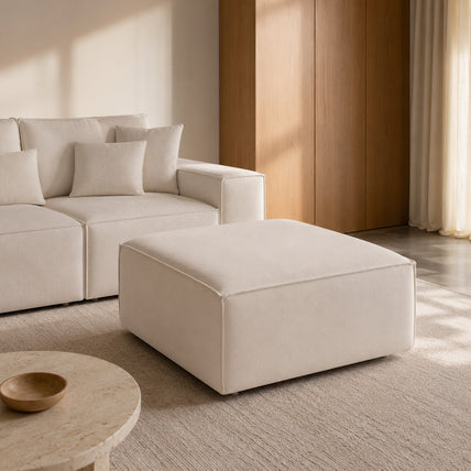 Sadir Sofa Beige Ottoman