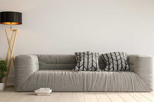 beautiful sofa with grey colored cover