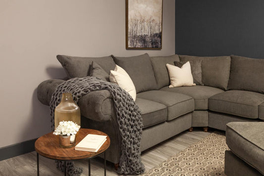 beautiful grey fabric sofa