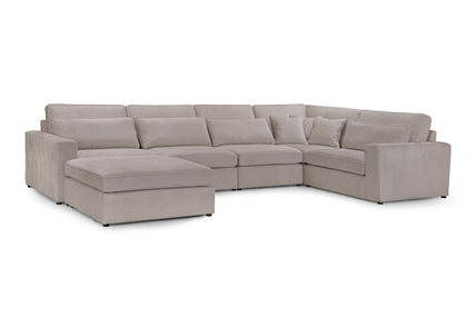 Kiana Modular Sofa Mocha Left Hand Arm Piece