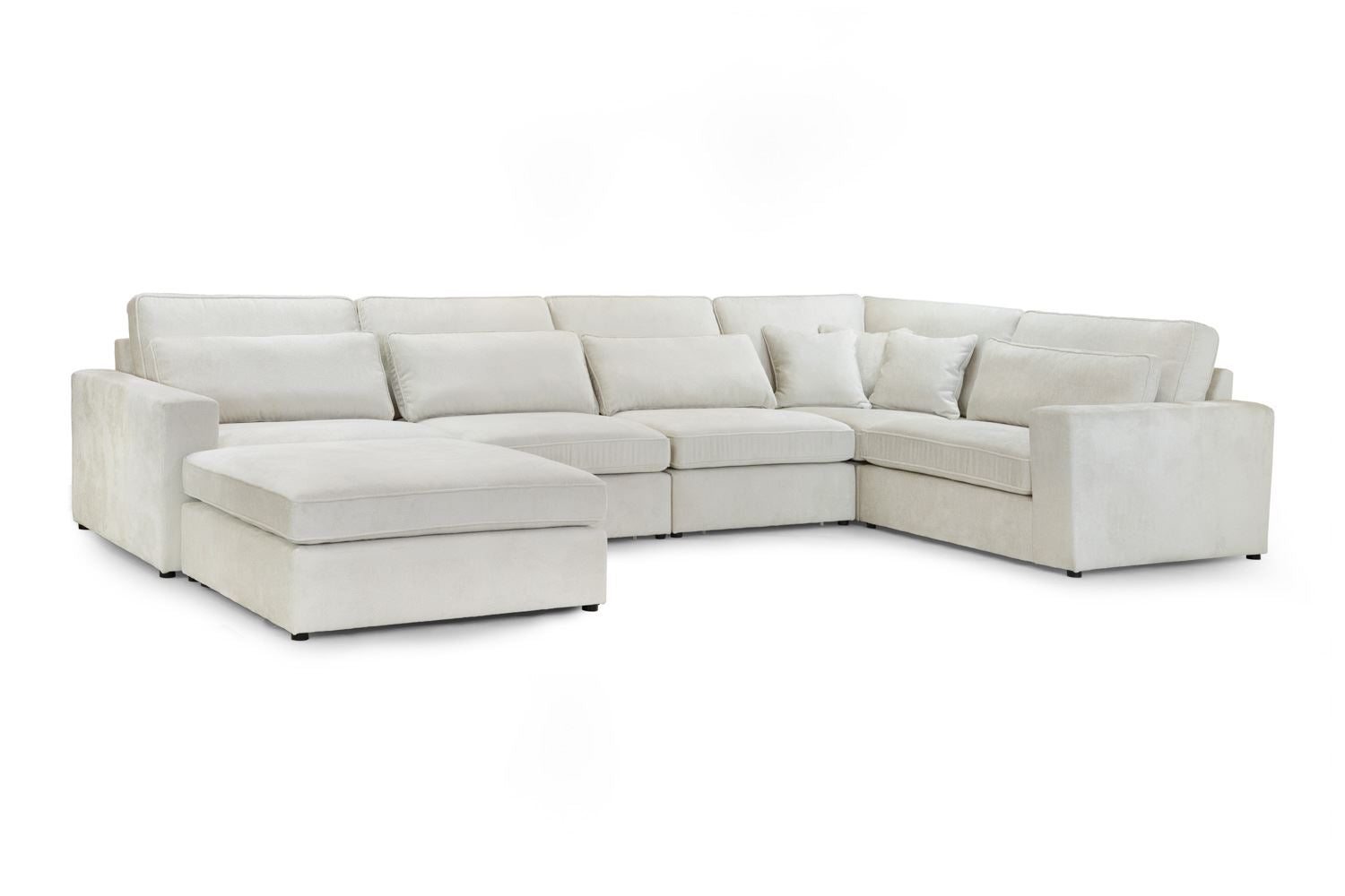 Kiana Modular Sofa Ivory Left Hand Arm Piece