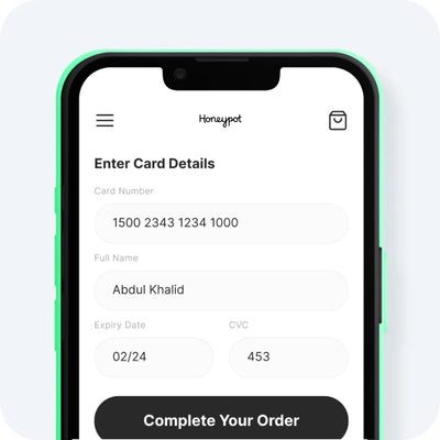 Link any debit or credit card and get instant approval.