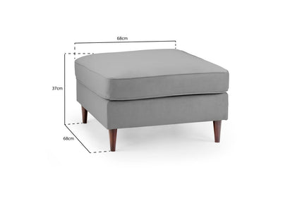 Harper Sofa Plush Grey Footstool