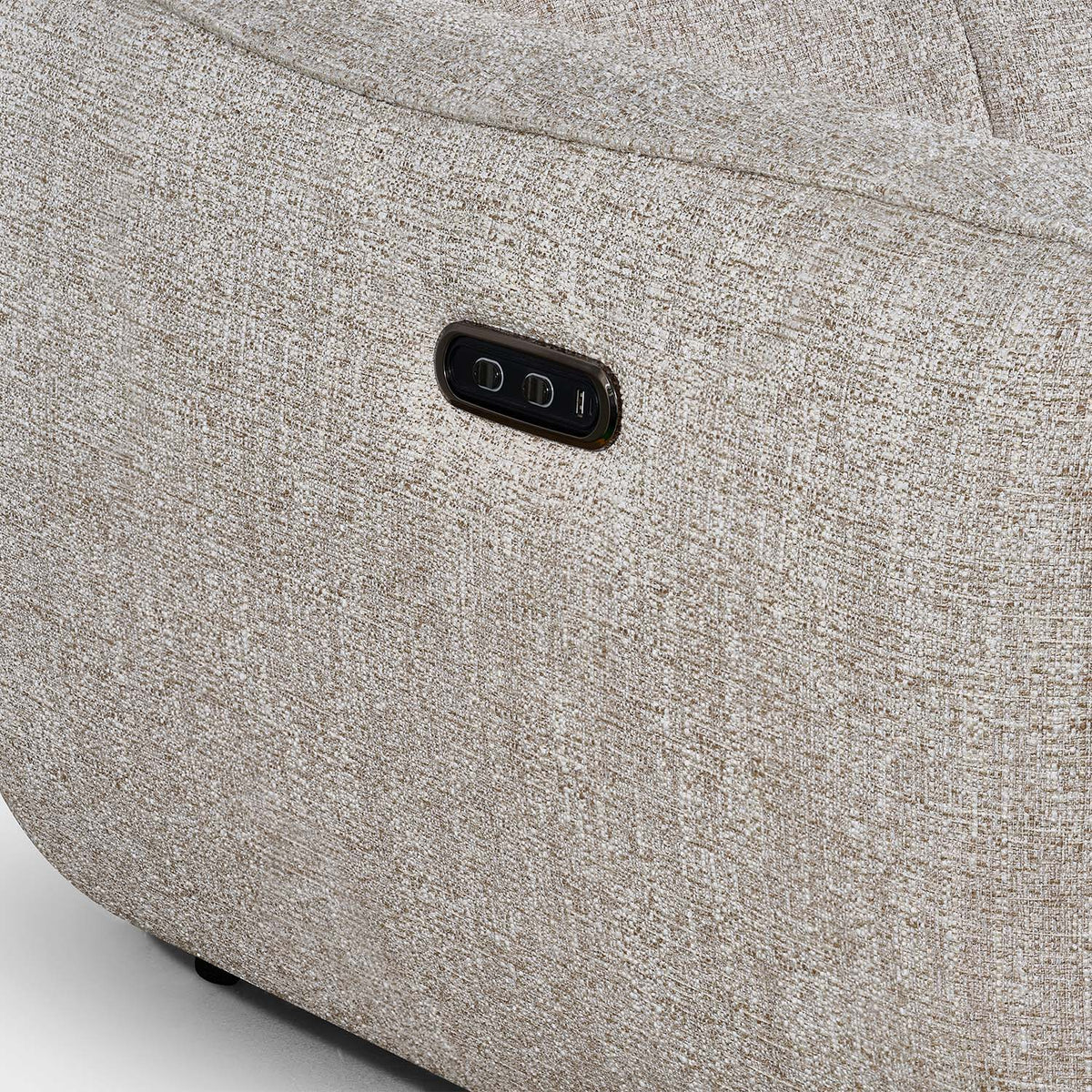 Alya Curve Recliner Light Wool Right Hand Corner