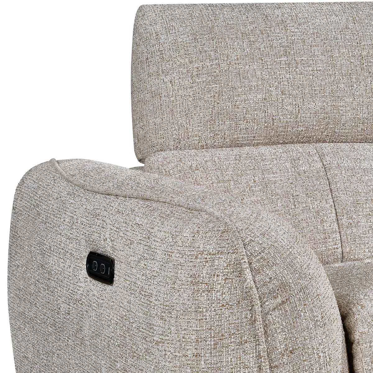 Alya Curve Recliner Light Wool Right Hand Corner