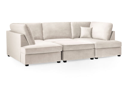 Carnaby Sofa Plush Beige U Shape Corner