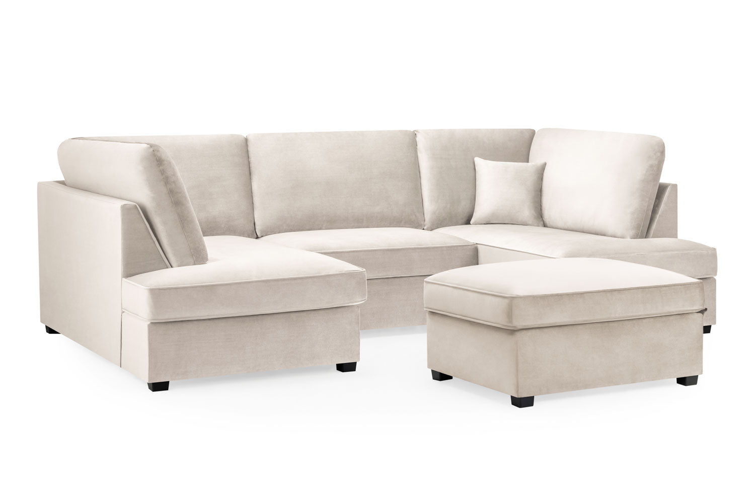 Carnaby Sofa Plush Beige U Shape Corner