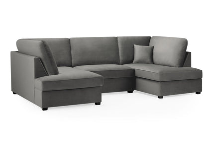 Carnaby Sofa Plush Grey U Shape Corner