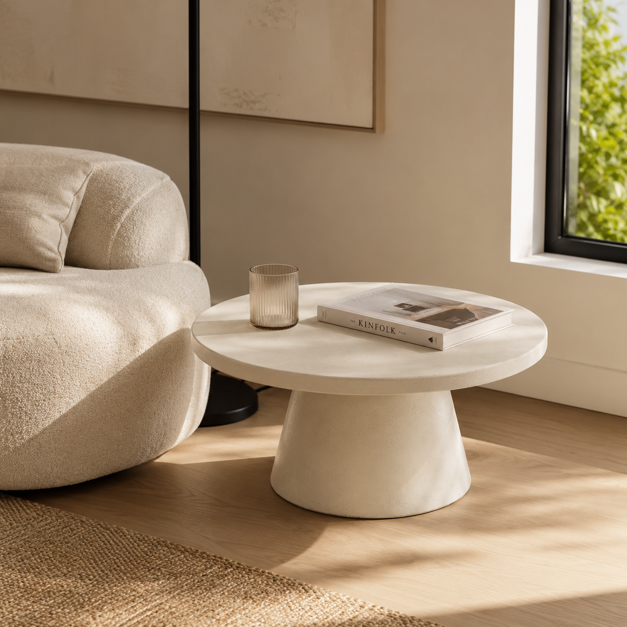 Kris Low Nesting Table Ivory Microcement