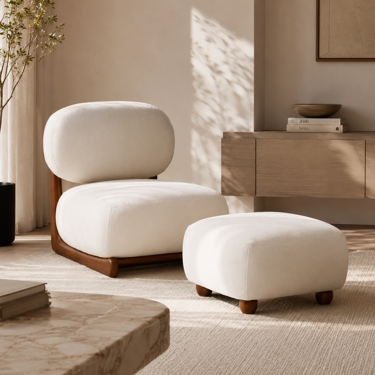 Tailah Armchair + Ottoman