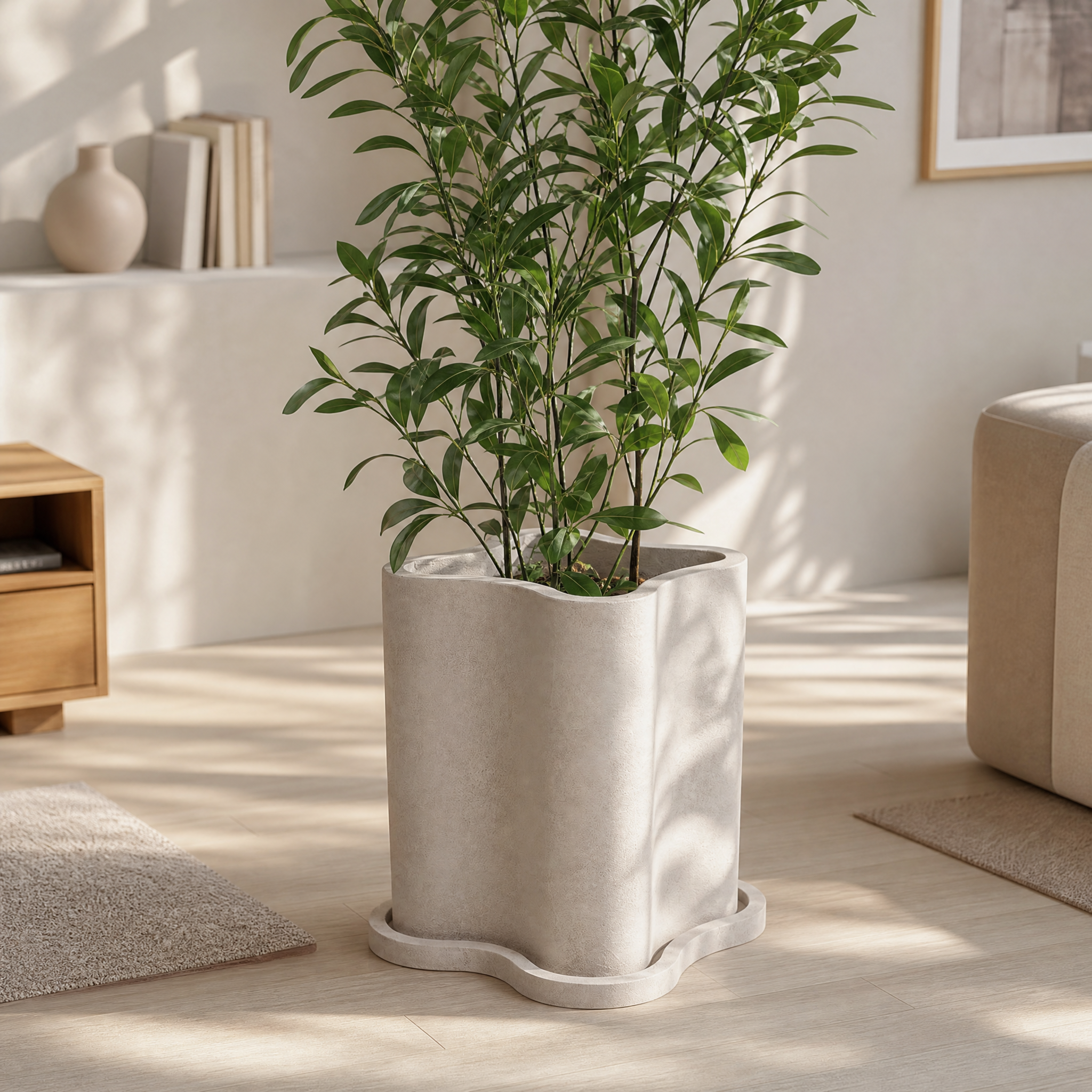 Leo Planter Cream Microcement