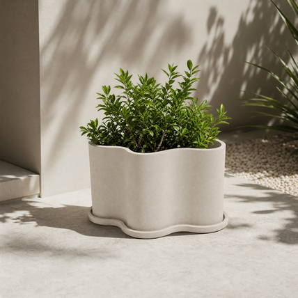 Monika Planter Cream Microcement