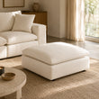 Dubai Feather Cloud Sofa Off White Linen Ottoman