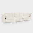 Dubai Feather Cloud Sofa Linen Off White 3 Seater