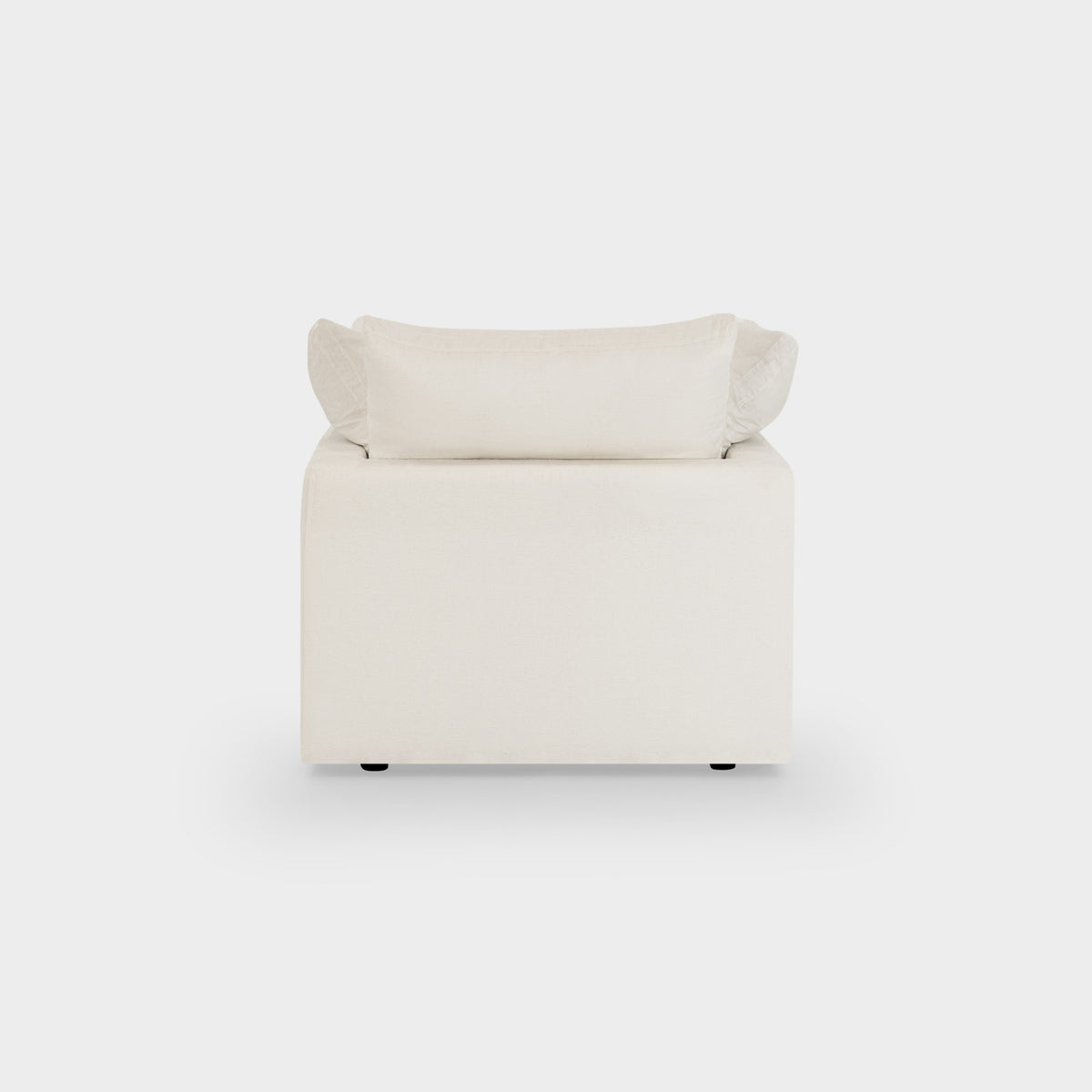 Dubai Feather Cloud Sofa Off White Linen Armchair