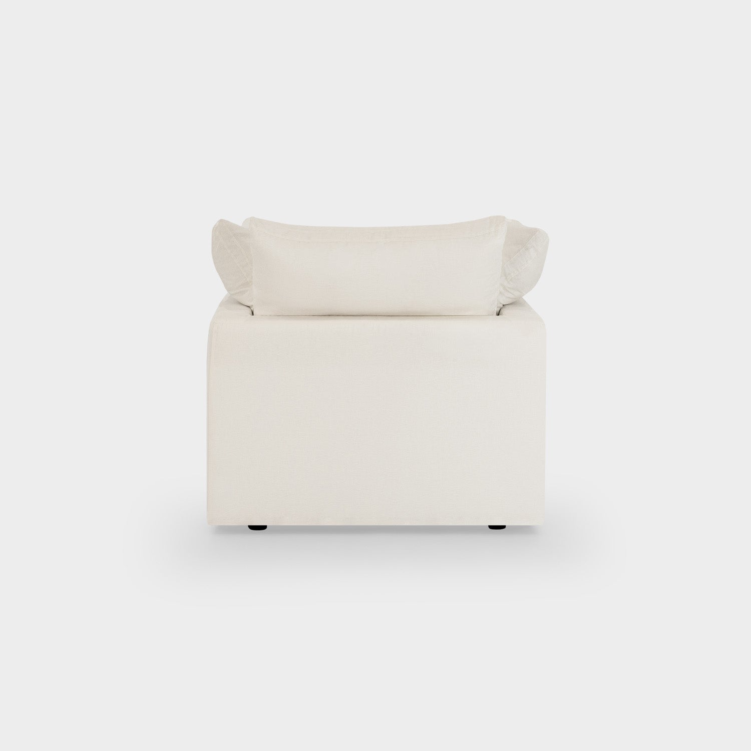 Dubai Feather Cloud Sofa Off White Linen Armchair