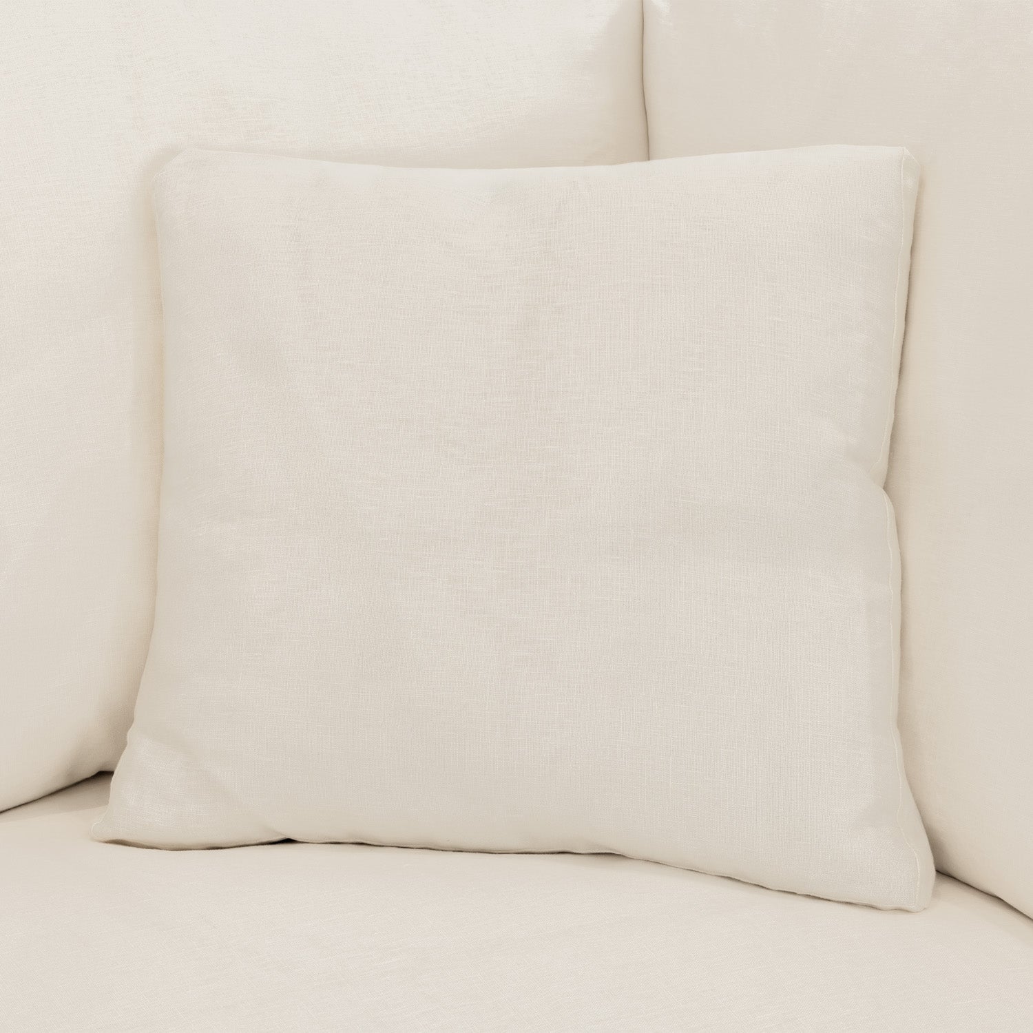 Dubai Feather Cloud Sofa Linen Off White 3 Seater