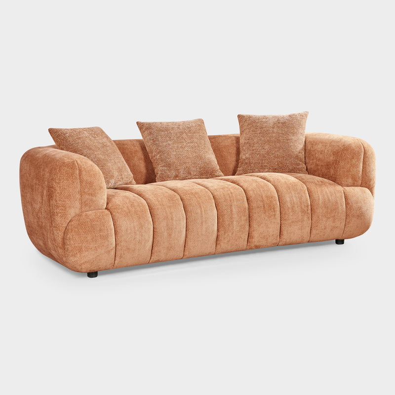 Elara Sofa Peach 3 Seater