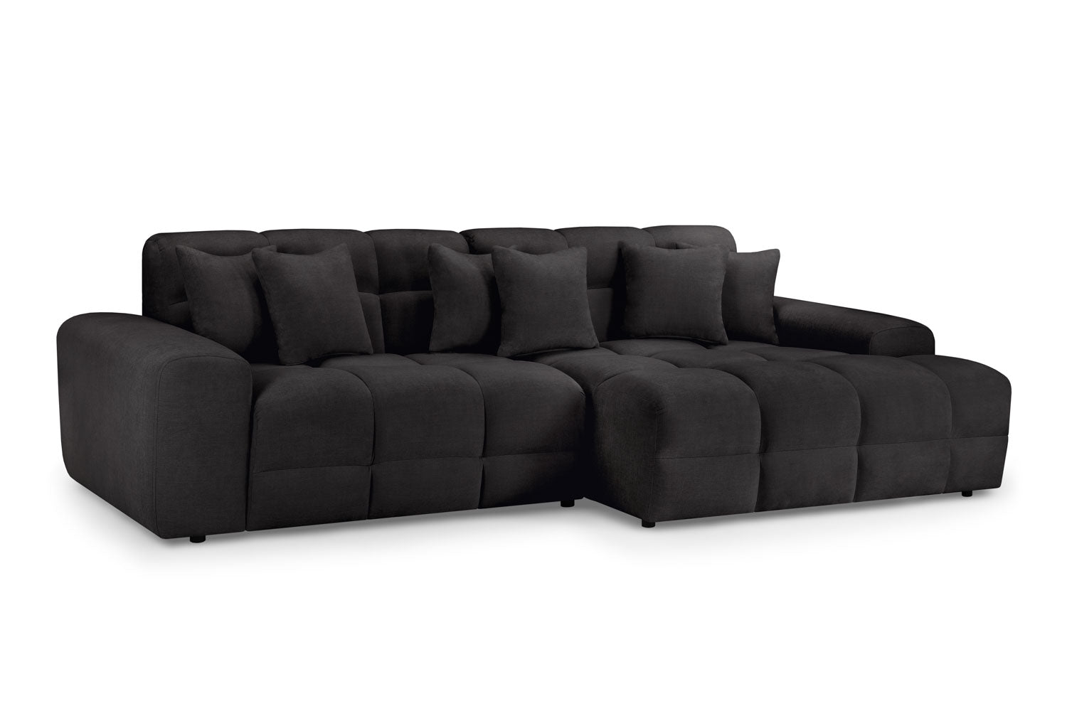 Jacob Sofa Black Right Hand Facing Corner