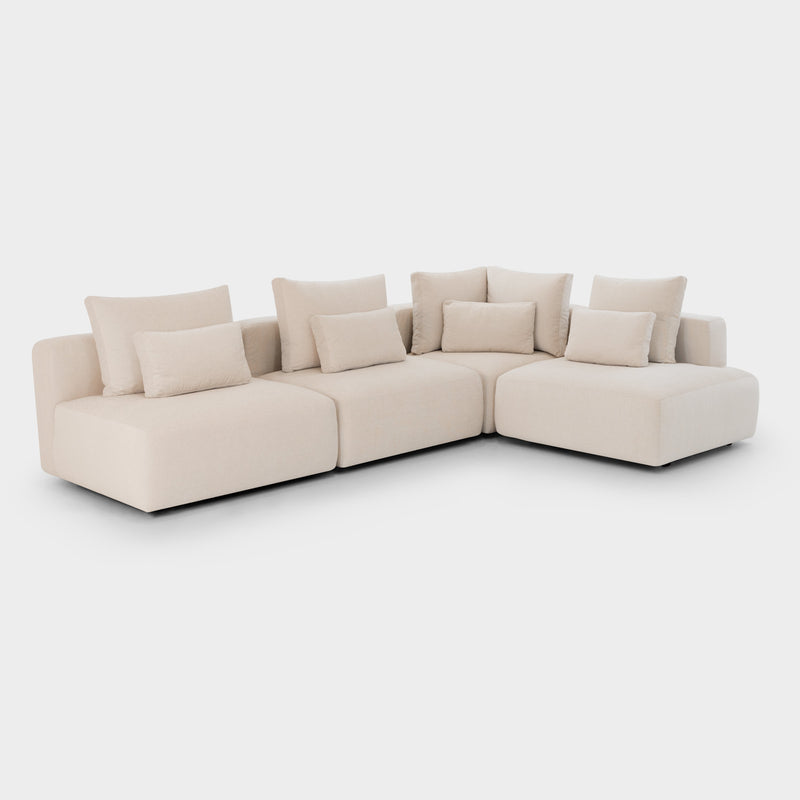 Jasmin Feather Cloud Sofa Beige Modular Corner