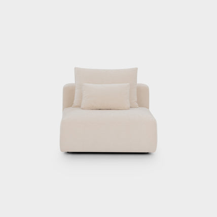 Jasmin Feather Cloud Sofa Beige Armless Piece