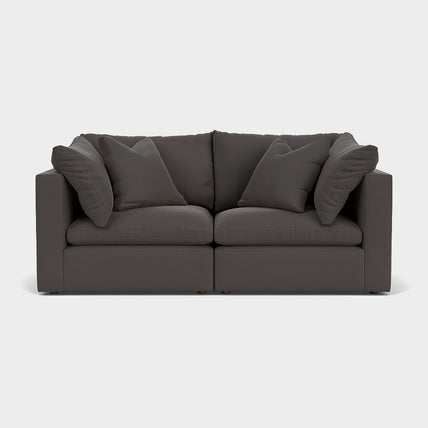 Lavender Sofa Dark Grey 2 Seater