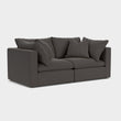 Lavender Sofa Dark Grey 2 Seater