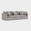 Lavender Sofa Light Grey 3 Seater