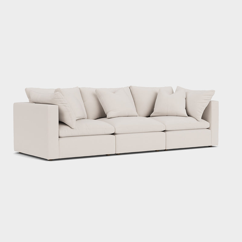 Mira Feather Cloud Sofa Beige 3 Seater