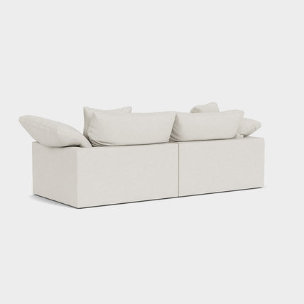Lotus Feather Cloud Sofa Linen Off White 2 Seater