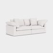 Lotus Feather Cloud Sofa Linen White 2 Seater