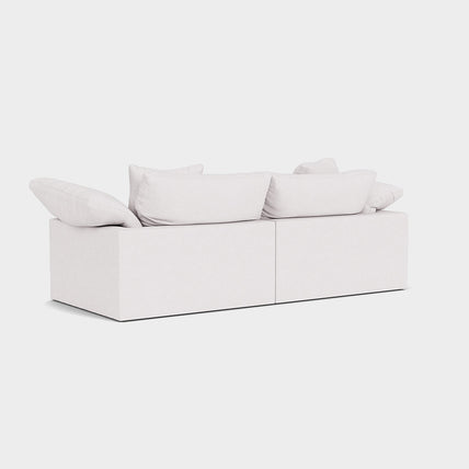 Lotus Feather Cloud Sofa Linen White 2 Seater