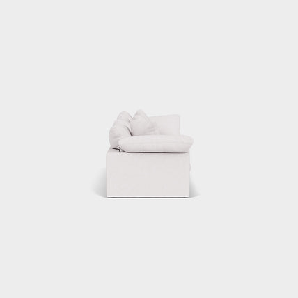 Lotus Feather Cloud Sofa Linen White 3 Seater