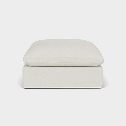 Lotus Feather Cloud Sofa Linen Off White Footstool