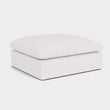 Lotus Feather Cloud Sofa Linen White Footstool