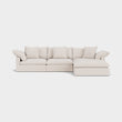 Lotus Feather Cloud Sofa Beige 3 Seater + Ottoman