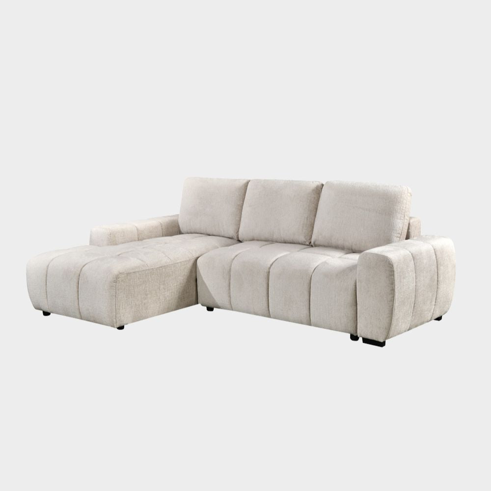 Lora Sofa Bed Champagne Left Hand Facing Corner