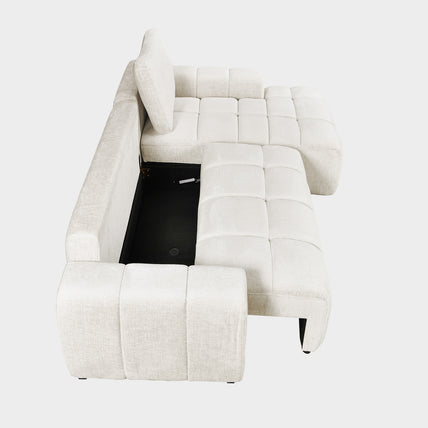 Lora Sofa Bed Cream Right Hand Facing Corner