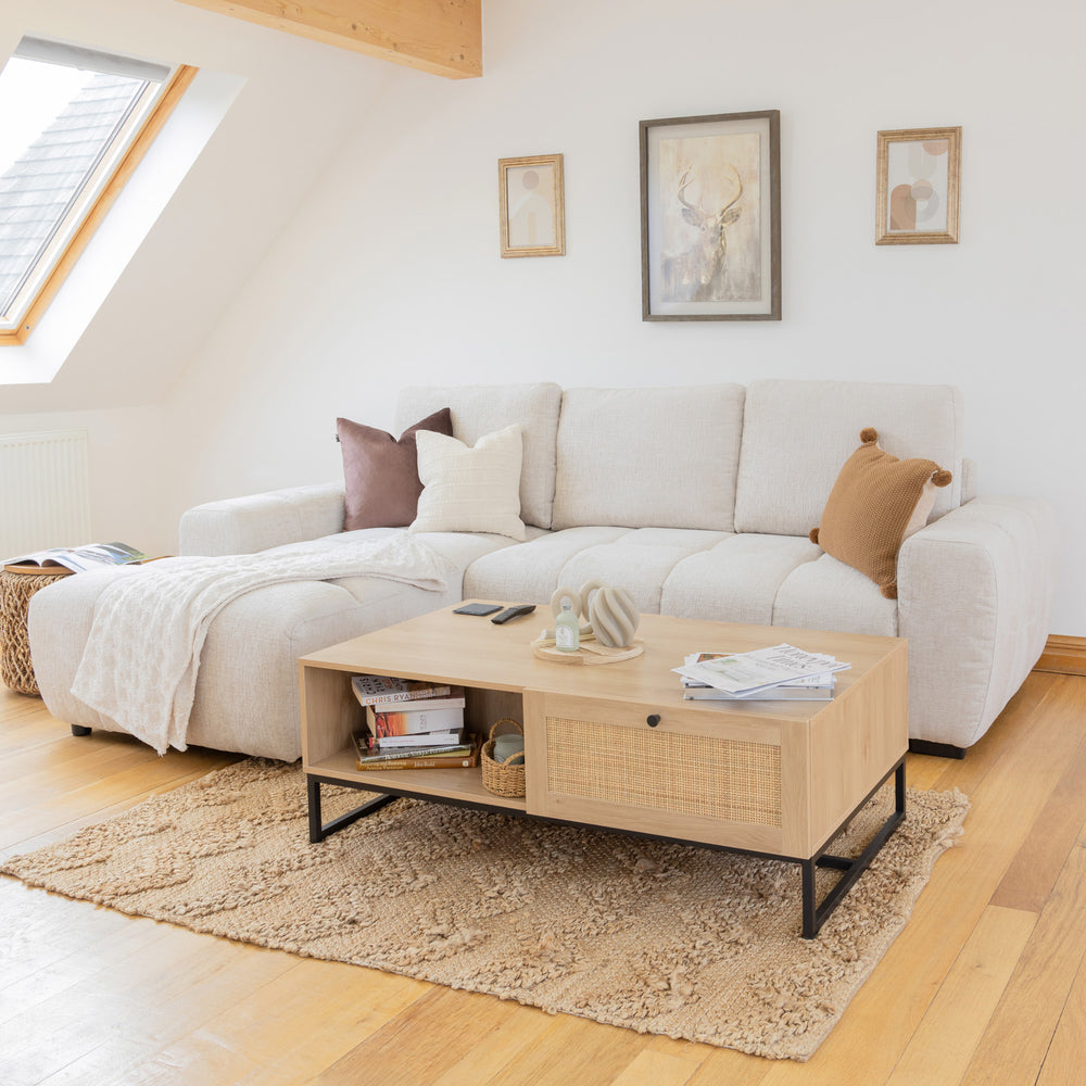 Lora Sofa Bed Champagne Left Hand Facing Corner