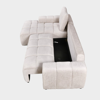 Lora Sofa Bed Champagne Left Hand Facing Corner