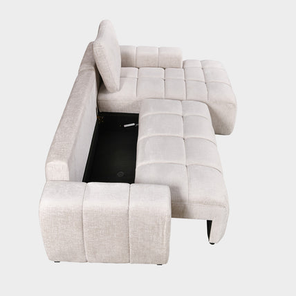 Lora Sofa Bed Champagne Right Hand Facing Corner